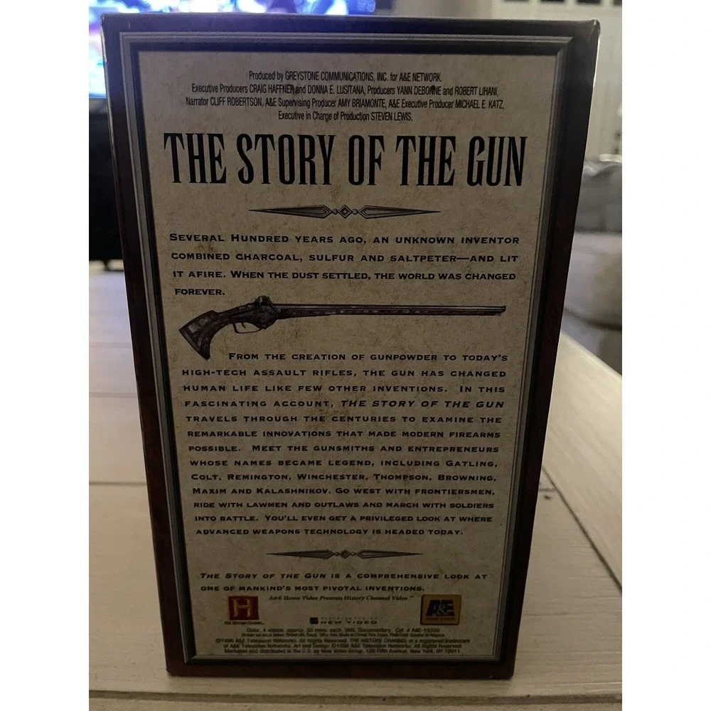 Story of the Gun A History of Firearms. History Channel Complete VHS Set of Four
